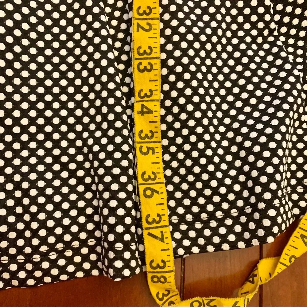 Julian Taylor Dress Black with White Polka Dots Short Sleeve Full Skirt -Size 8 - Picture 8 of 13